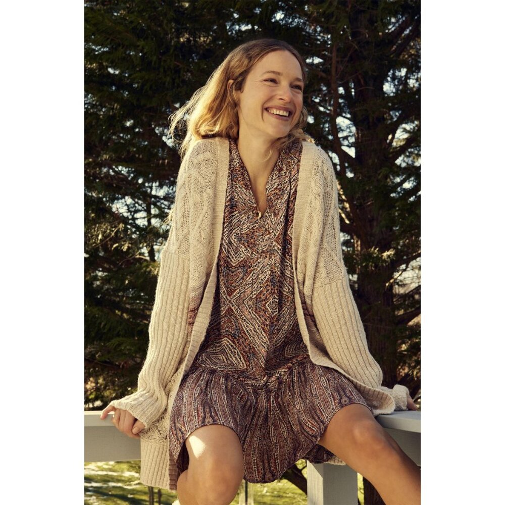 Anthropologie Sabia Flounced Tunic Dress M